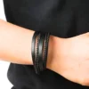 Geflochtenes Lederarmband für Herren