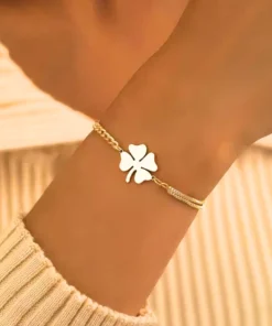 Armband Kleeblatt Lison