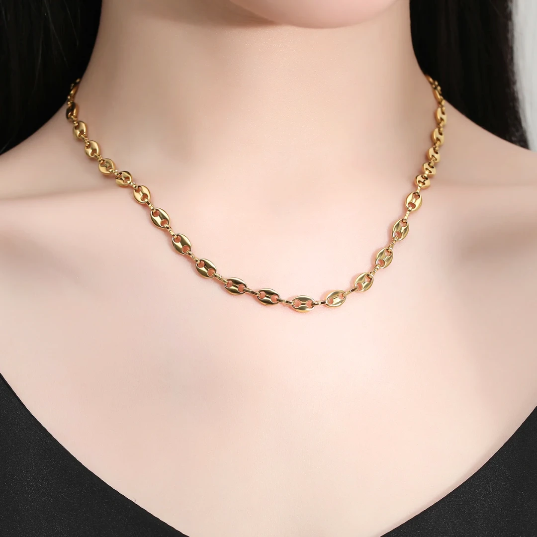 Kette Bohnenform Gold Maëlys – Bild 5