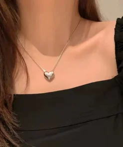 Alternative view of Halskette Herz aus Silber Héloïse