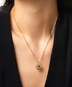 Herzanhänger Halskette gold Ophélie