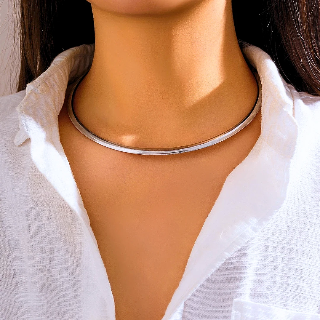 Silbernes Choker Halskette Damen Adèle – Bild 6