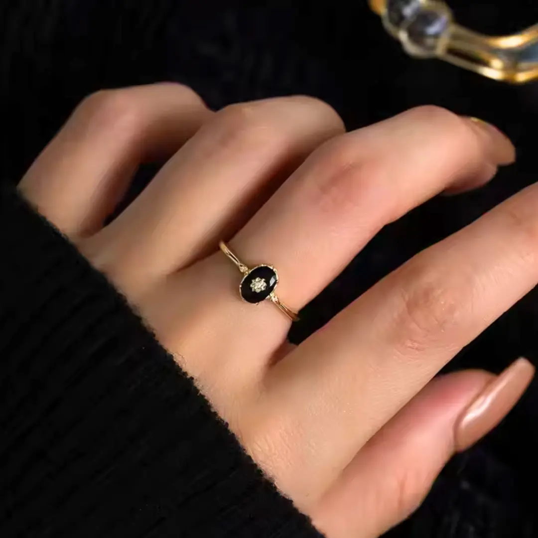 Ring mit schwarzem Stein Juliette – Bild 8