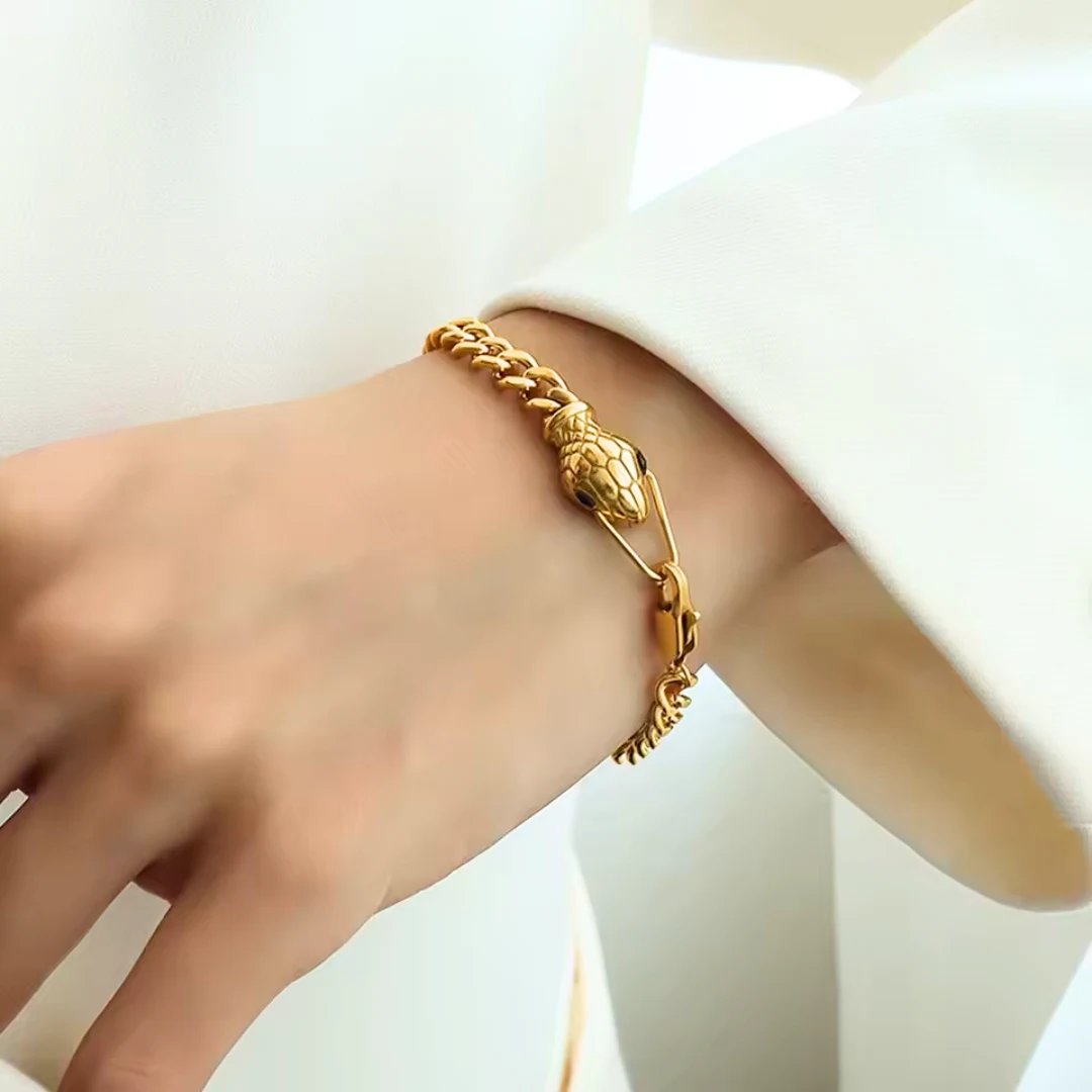 Schlangenarmband Gold Lucie