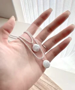 Alternative view of Originelle Silber Halskette für Damen Ilyana