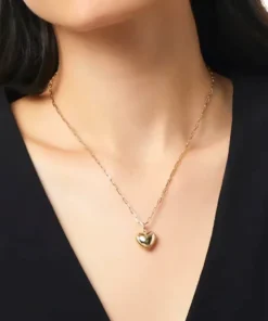 Alternative view of Herzanhänger Halskette gold Ophélie