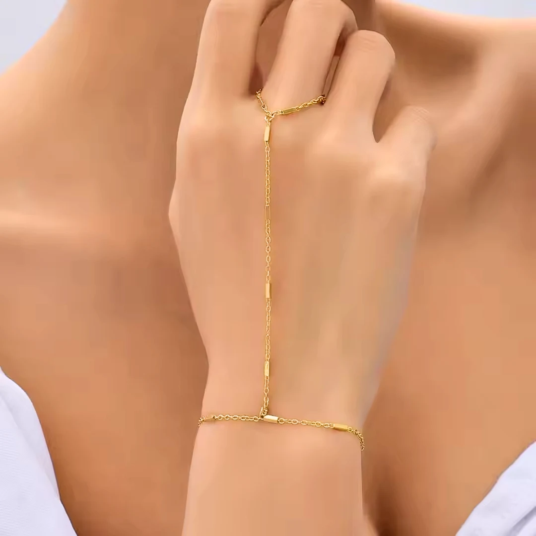 Knöchelkette Gold Lyséa – Bild 8