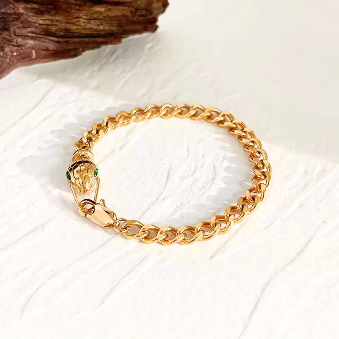 Schlangenarmband Gold Lucie – Bild 3