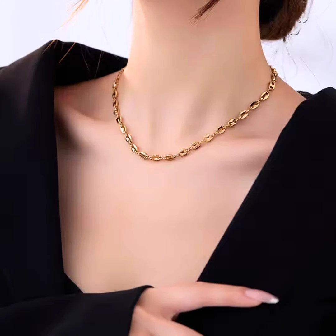 Kette Bohnenform Gold Maëlys – Bild 3