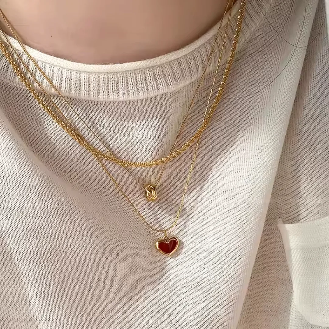 Halskette Herz rot Florine – Bild 2