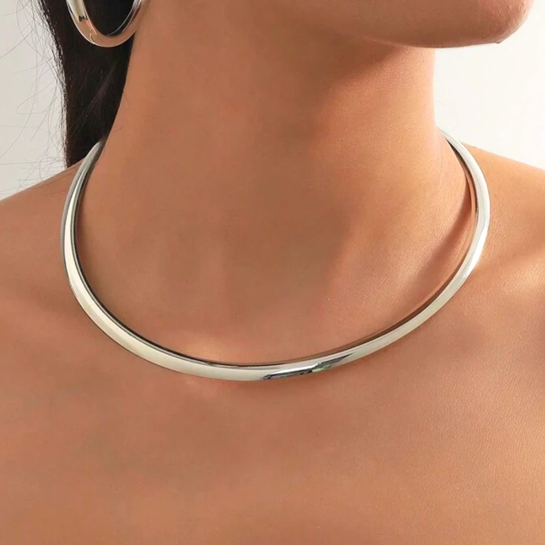 Silbernes Choker Halskette Damen Adèle – Bild 3