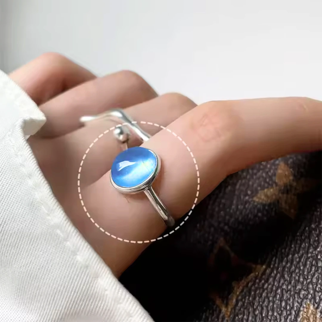 Silberring mit Mondstein – Bild 4