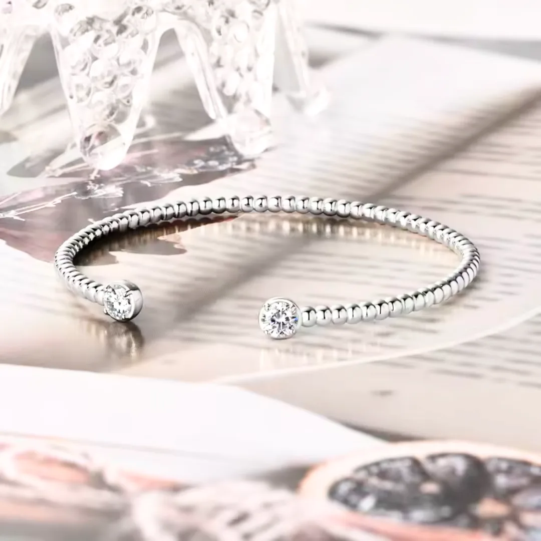 Silberner Armreif Damen Ophélia – Bild 3