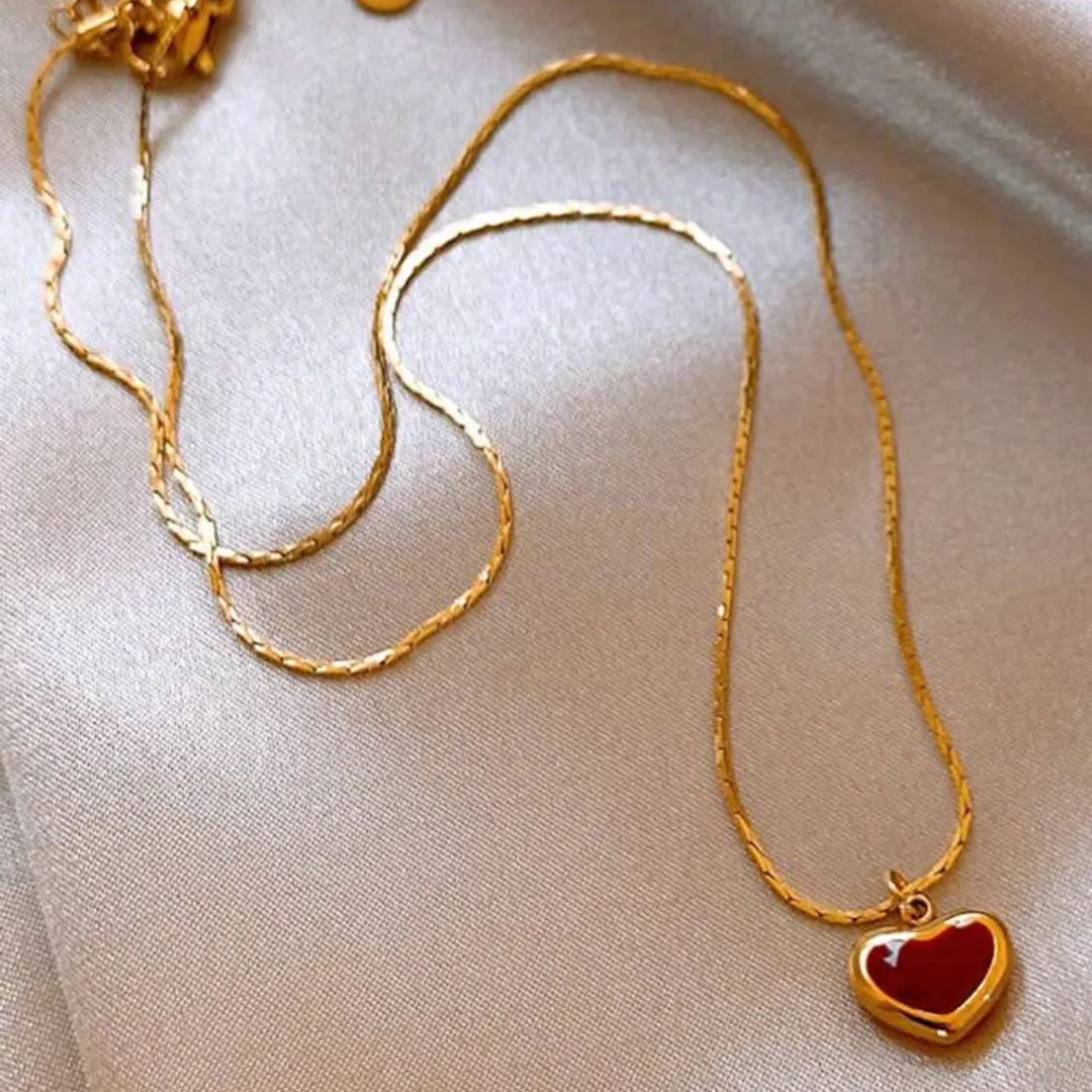 Halskette Herz rot Florine – Bild 4