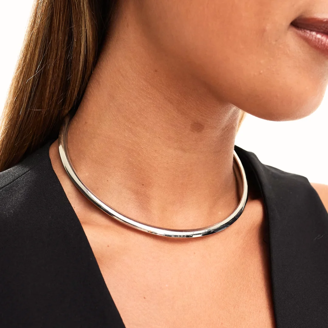 Silbernes Choker Halskette Damen Adèle