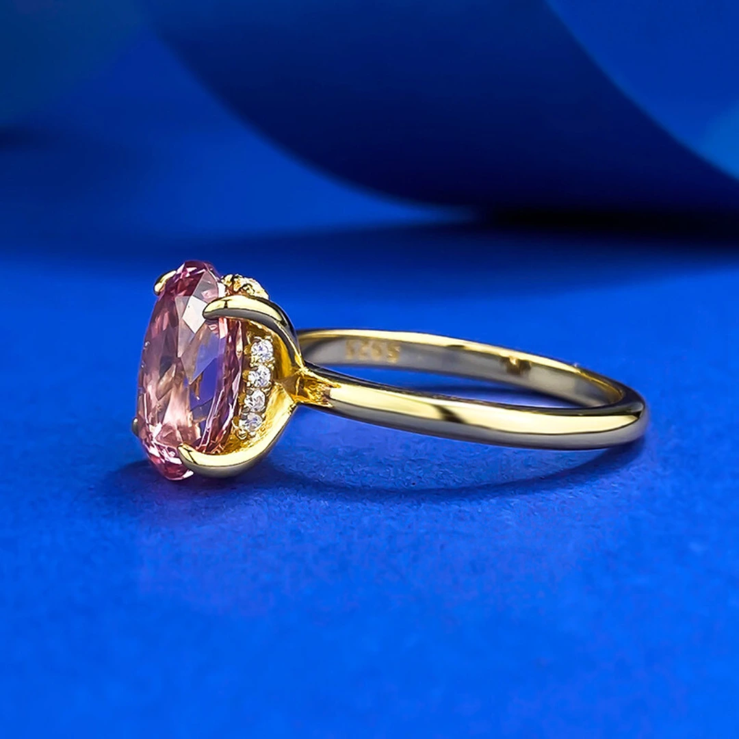 Ring mit rosa Saphir Amandine – Bild 5