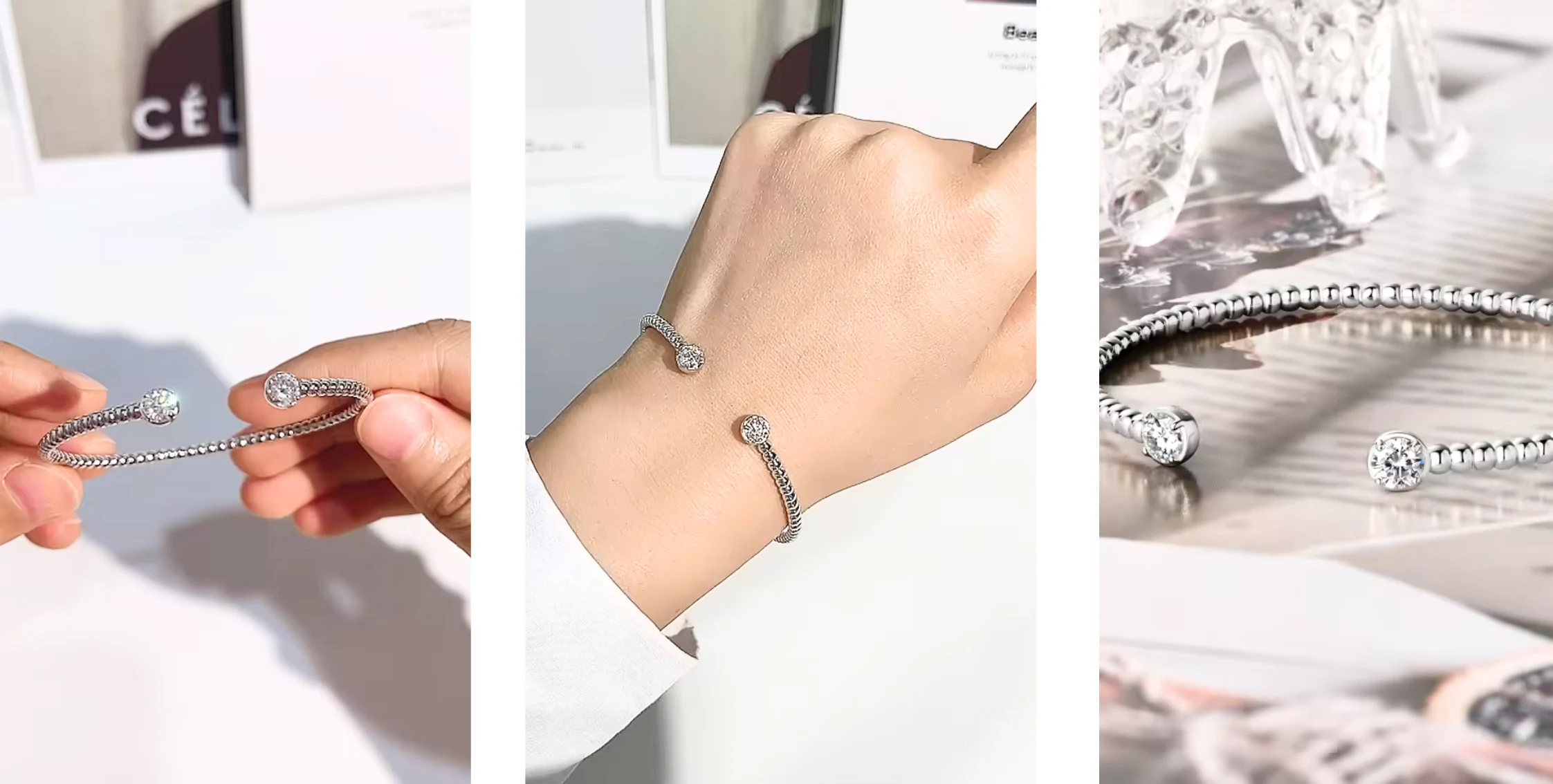 Silberner Armreif Damen Ophélia – Bild 5