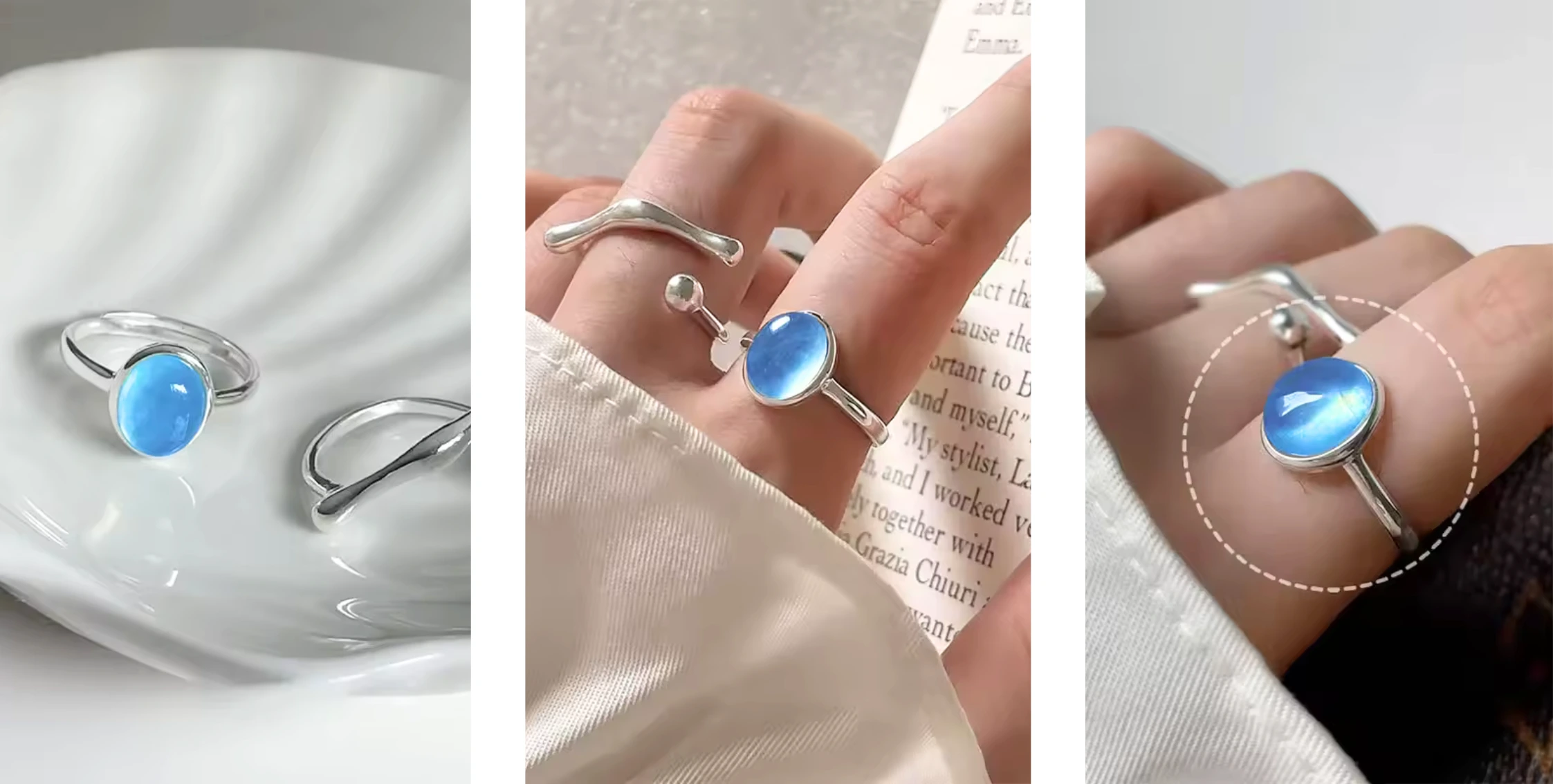 Silberring mit Mondstein – Bild 6