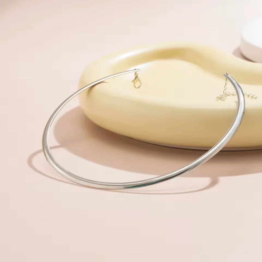 Silbernes Choker Halskette Damen Adèle – Bild 5