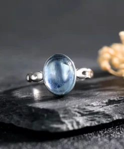 Alternative view of Ring aus Silber mit Aquamarinstein