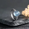 Ring aus Silber mit Aquamarinstein