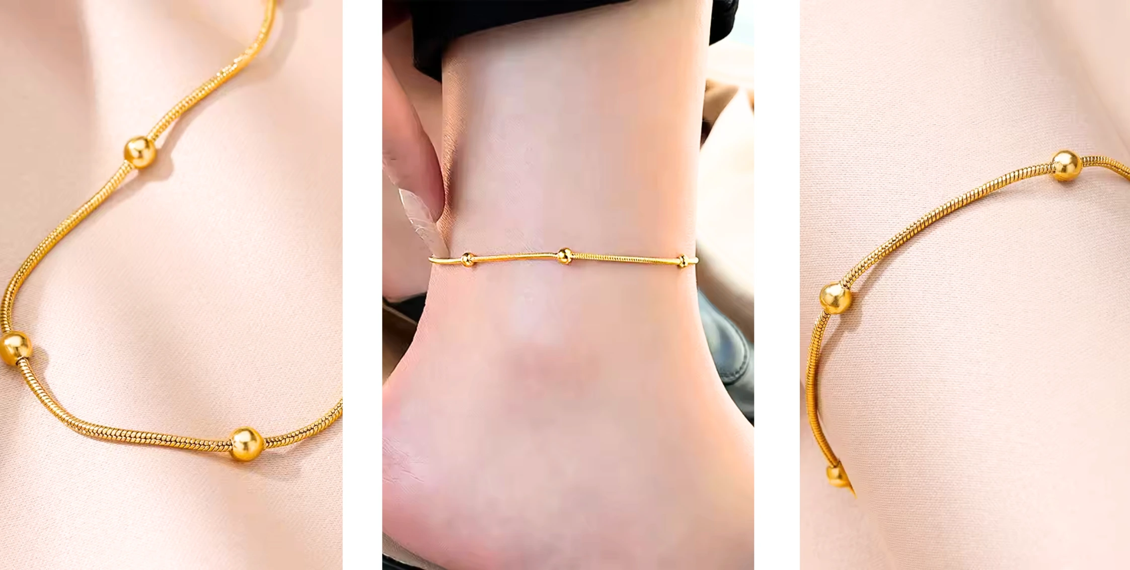 Knöchelkette Gold Lyséa – Bild 12