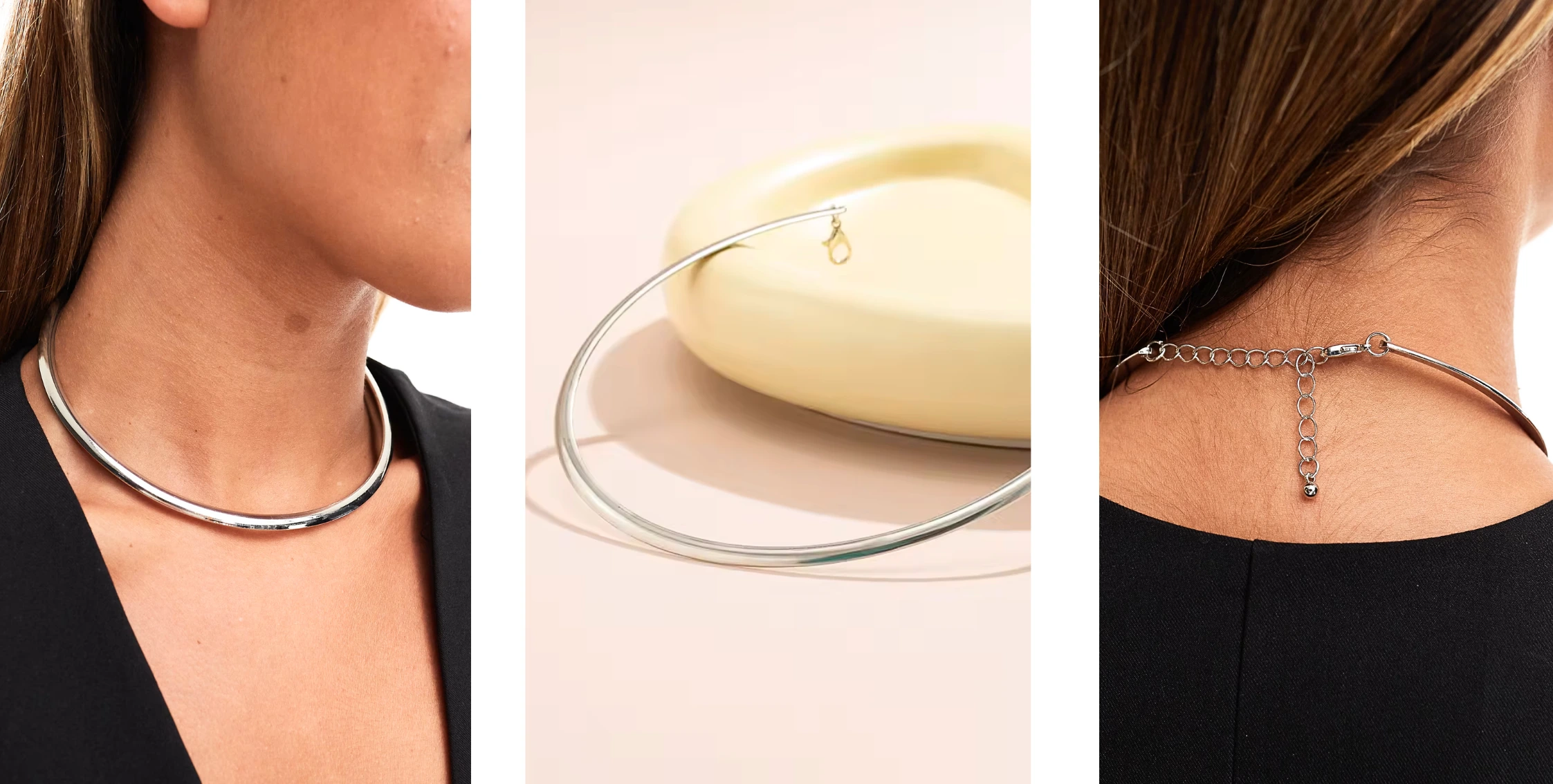 Silbernes Choker Halskette Damen Adèle – Bild 9